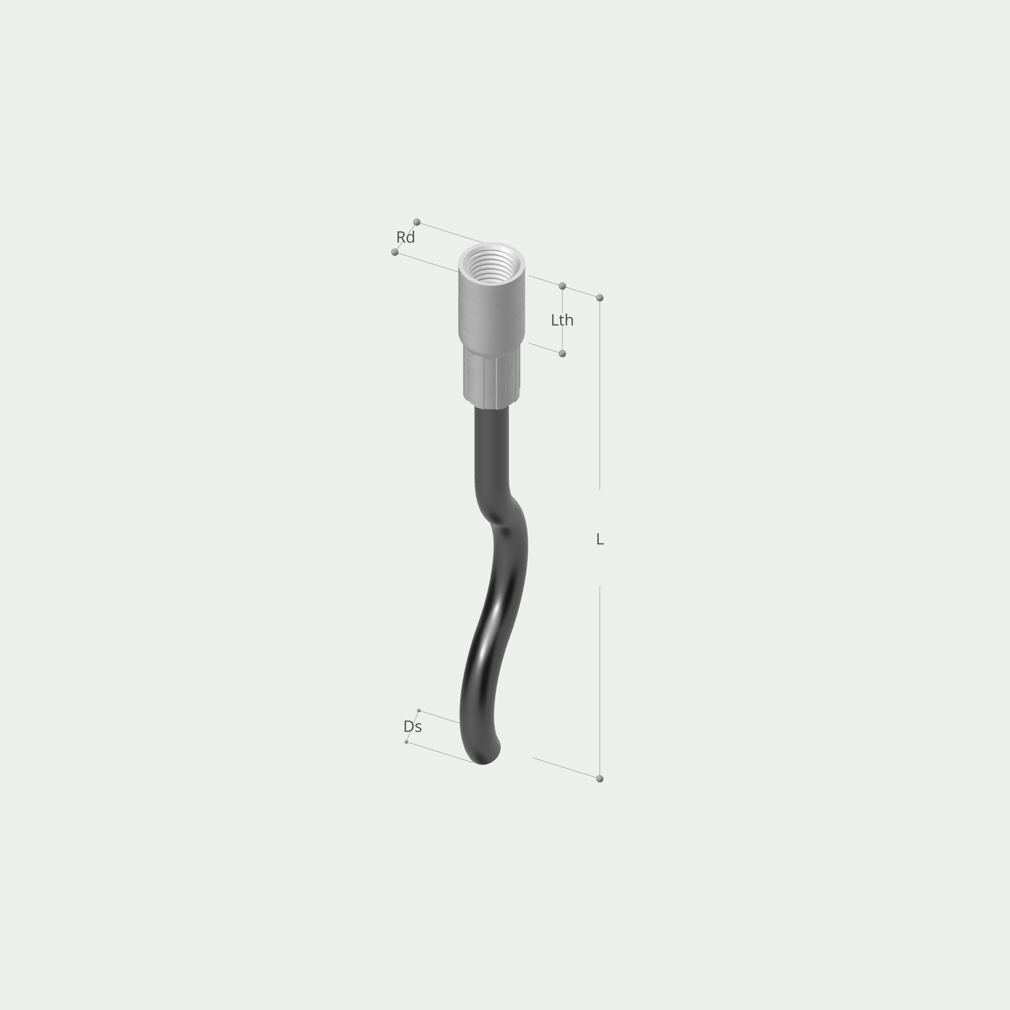 a drawing of a metal pipe with measurements on it