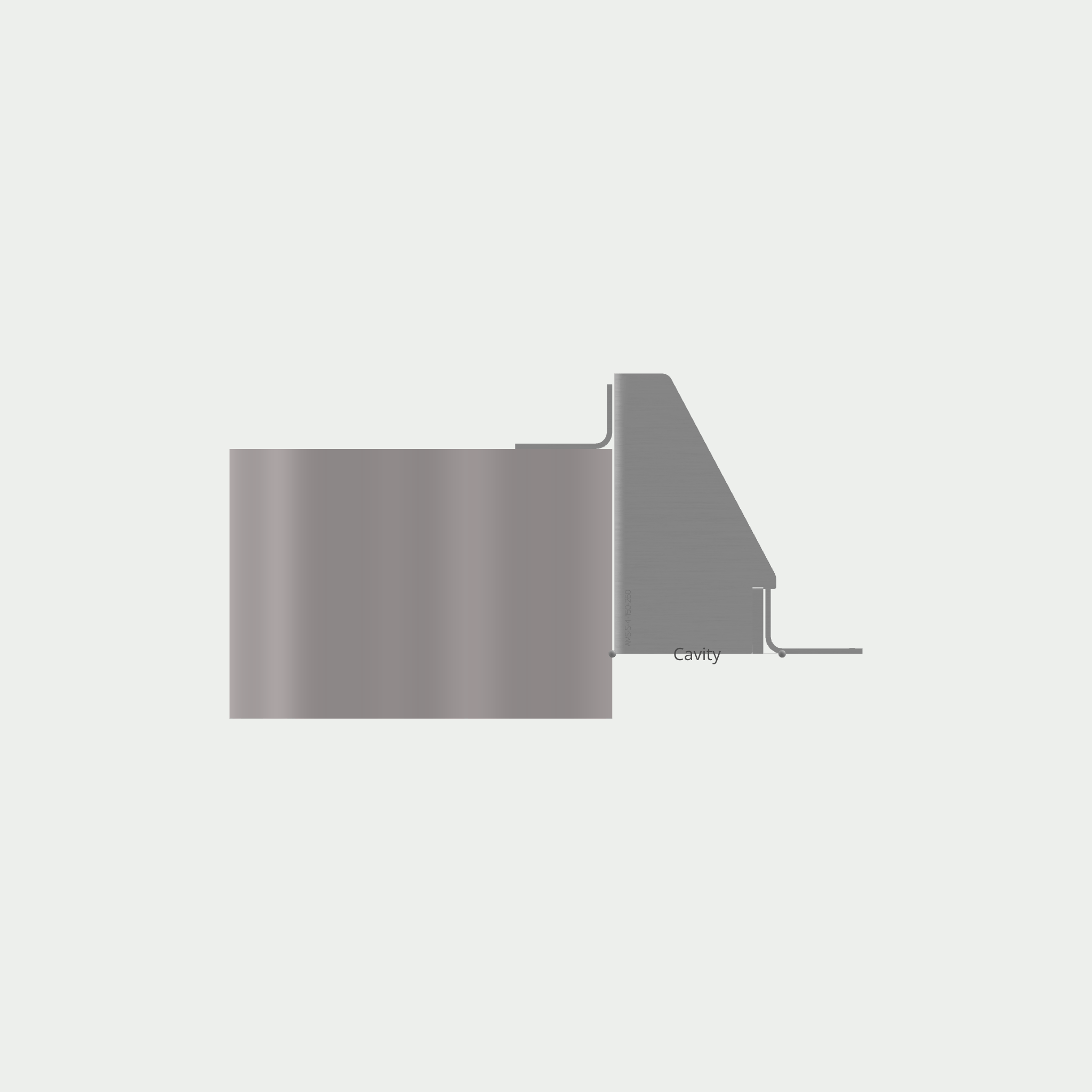 a drawing of a gray object with a white background