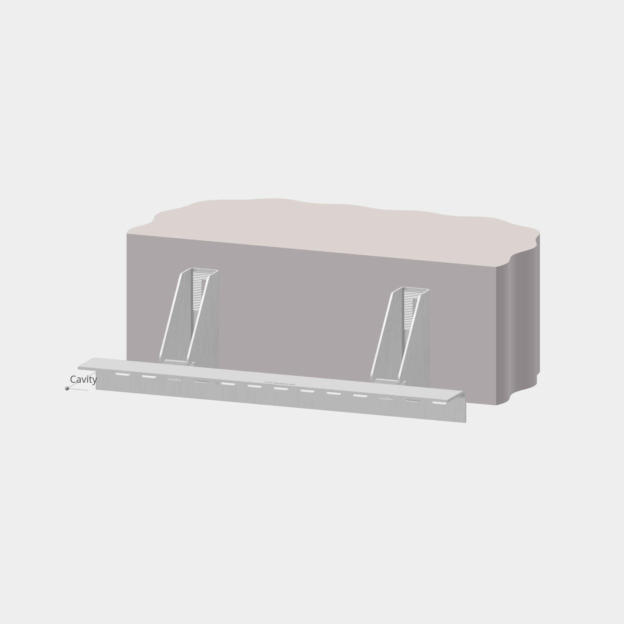 a drawing of a building with the word cavity below it