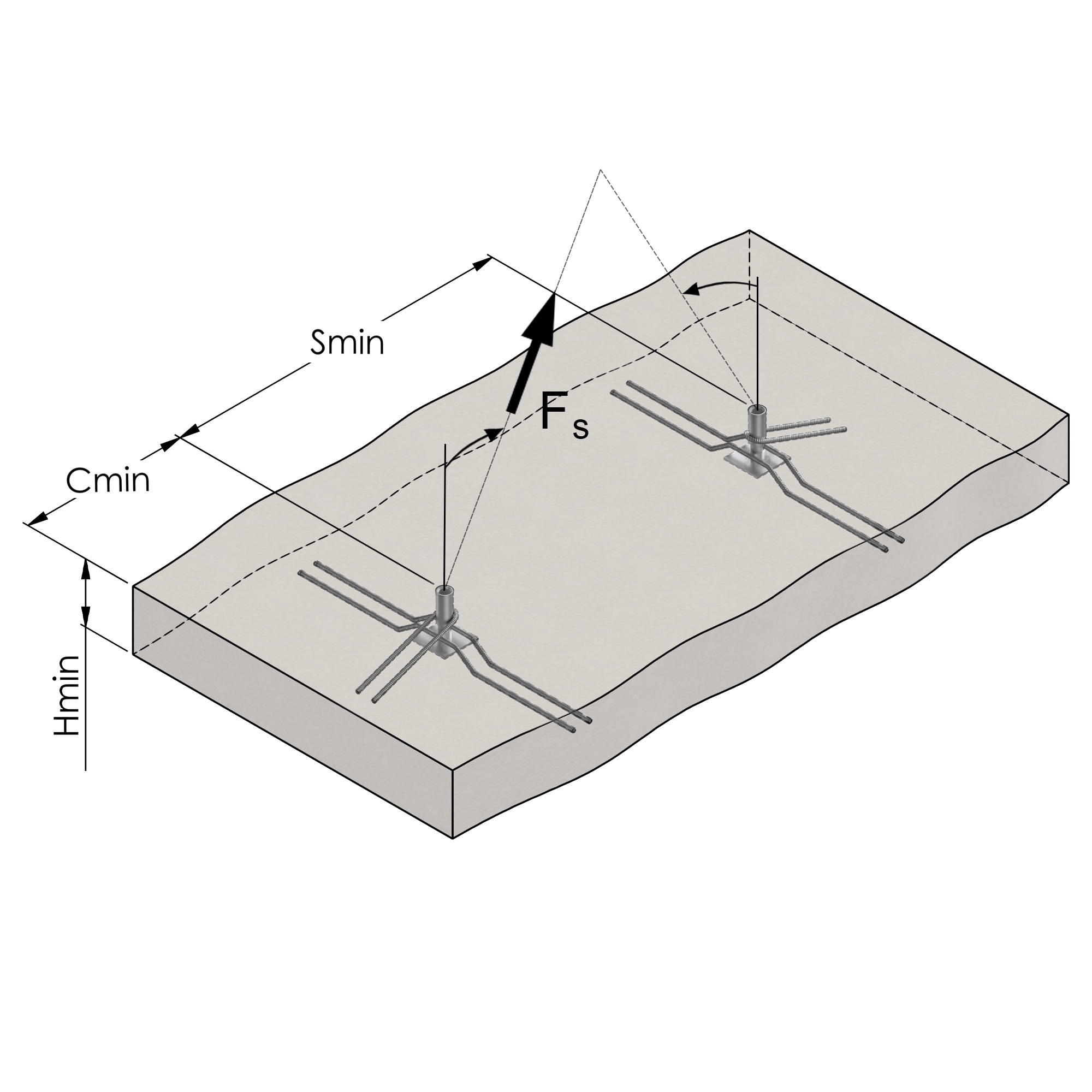 a drawing of a concrete surface with a few lines on it
