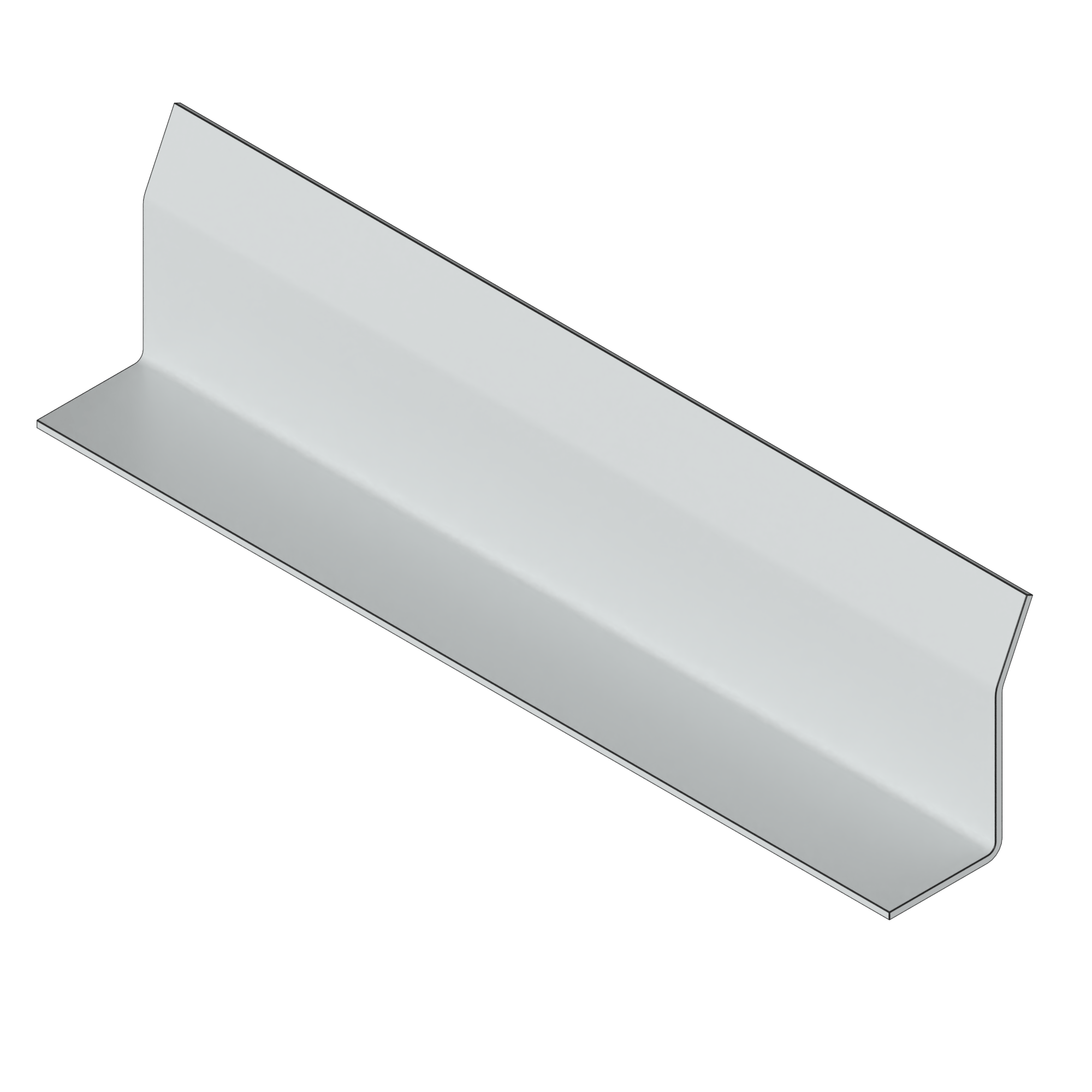 an isometric view of a white shelf on a black background