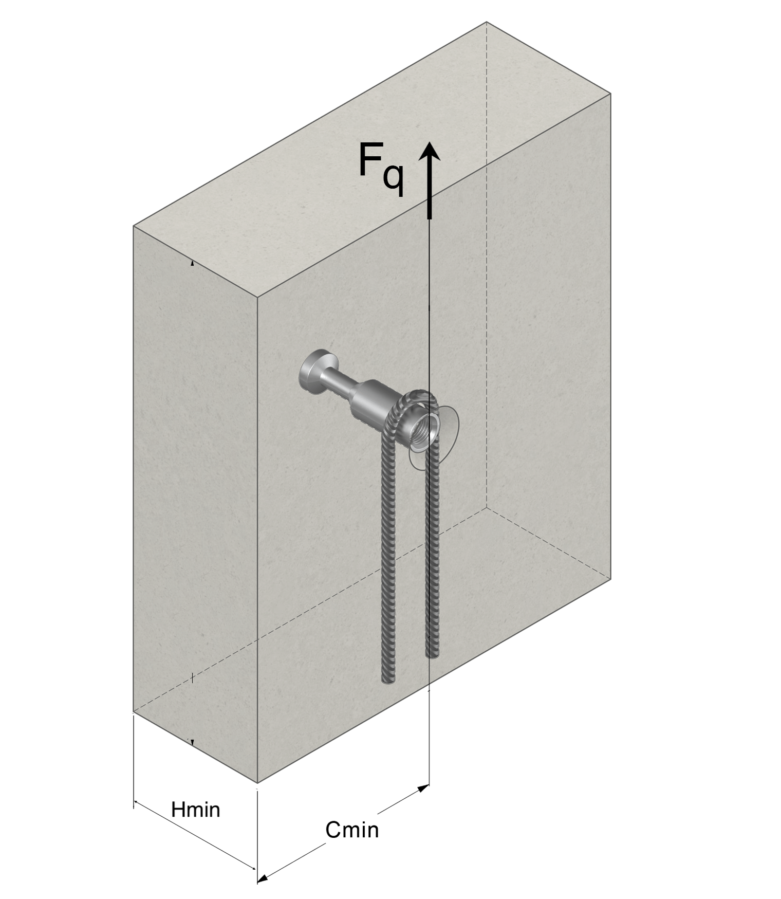 a drawing of a metal object with the letters f and q on it