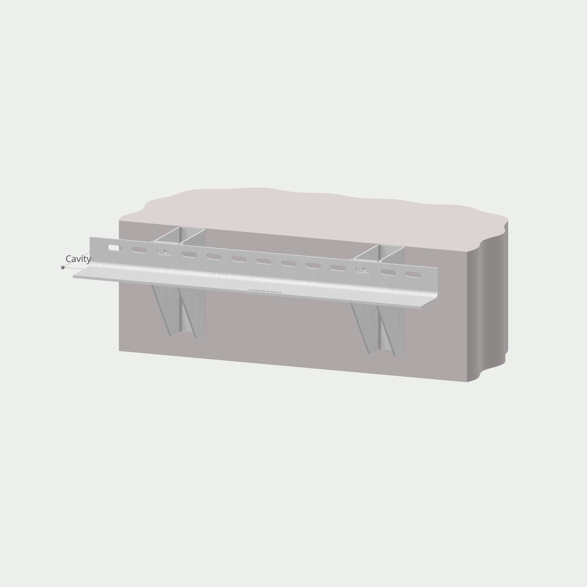 a drawing of a shelf with the word cavity at the bottom