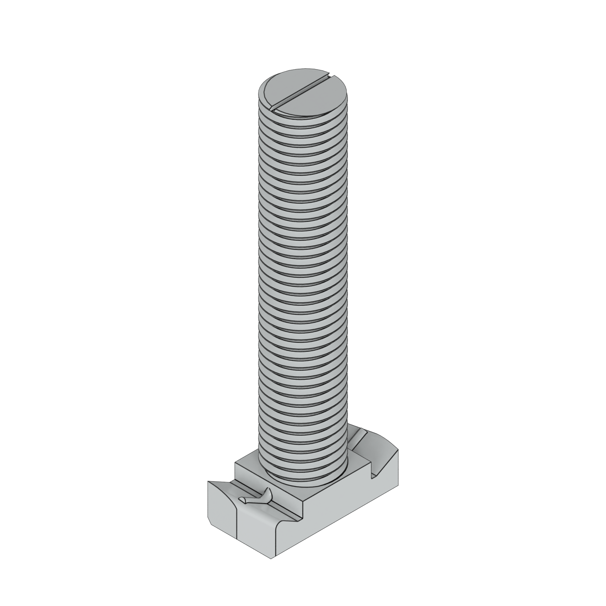 T-slot bolt with a slotted head.