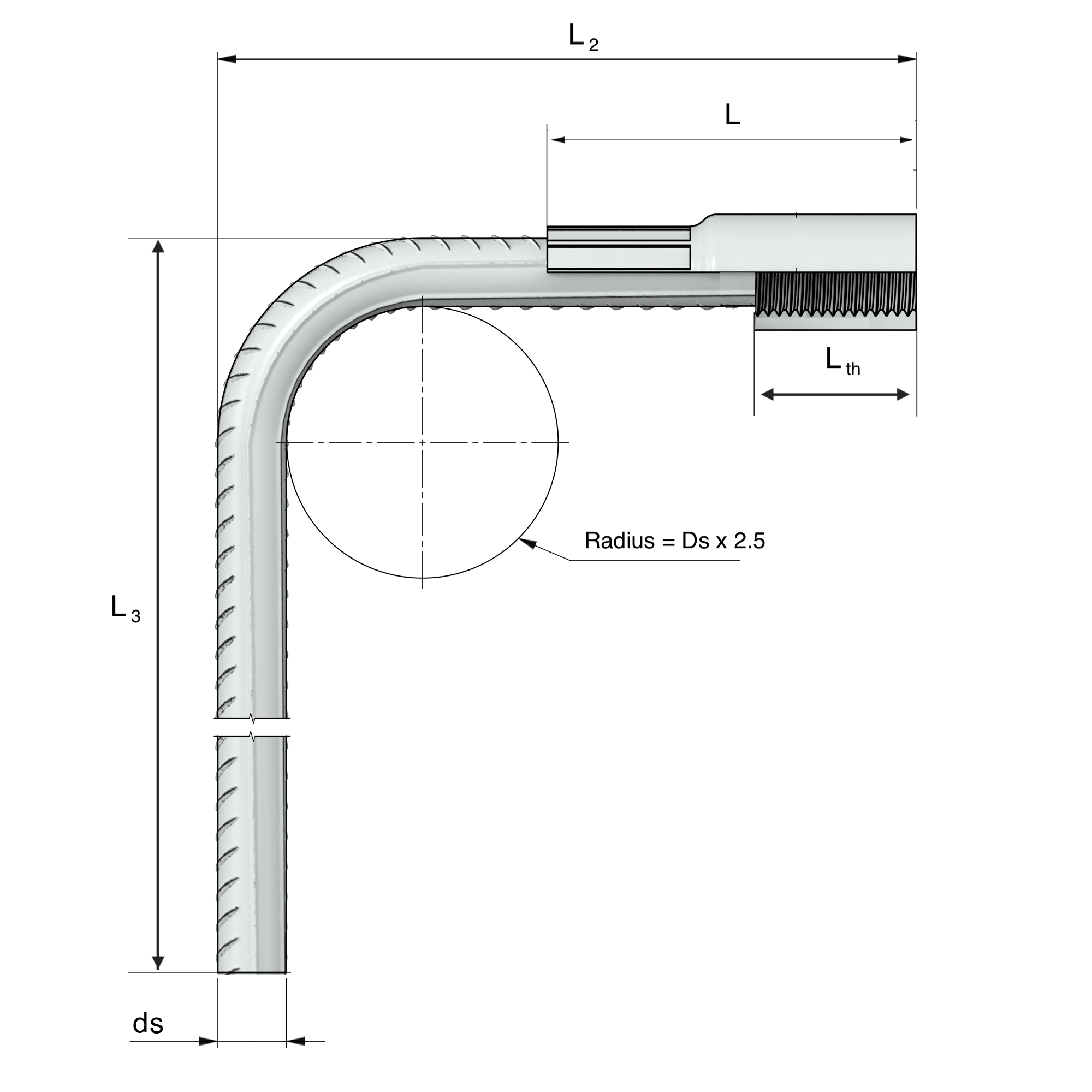 an aerial view of a curved pipe on a black background