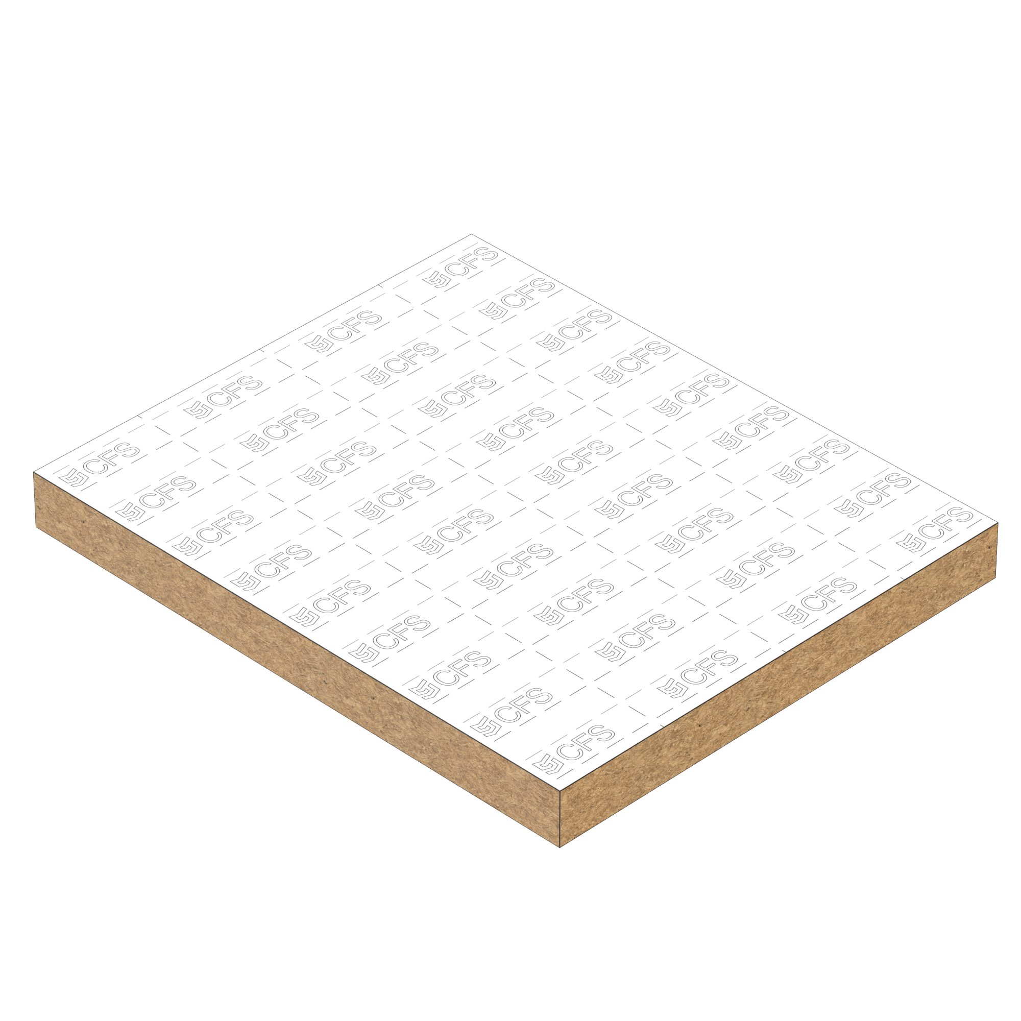 an isometric drawing of a piece of paper that says ' cfs ' on it
