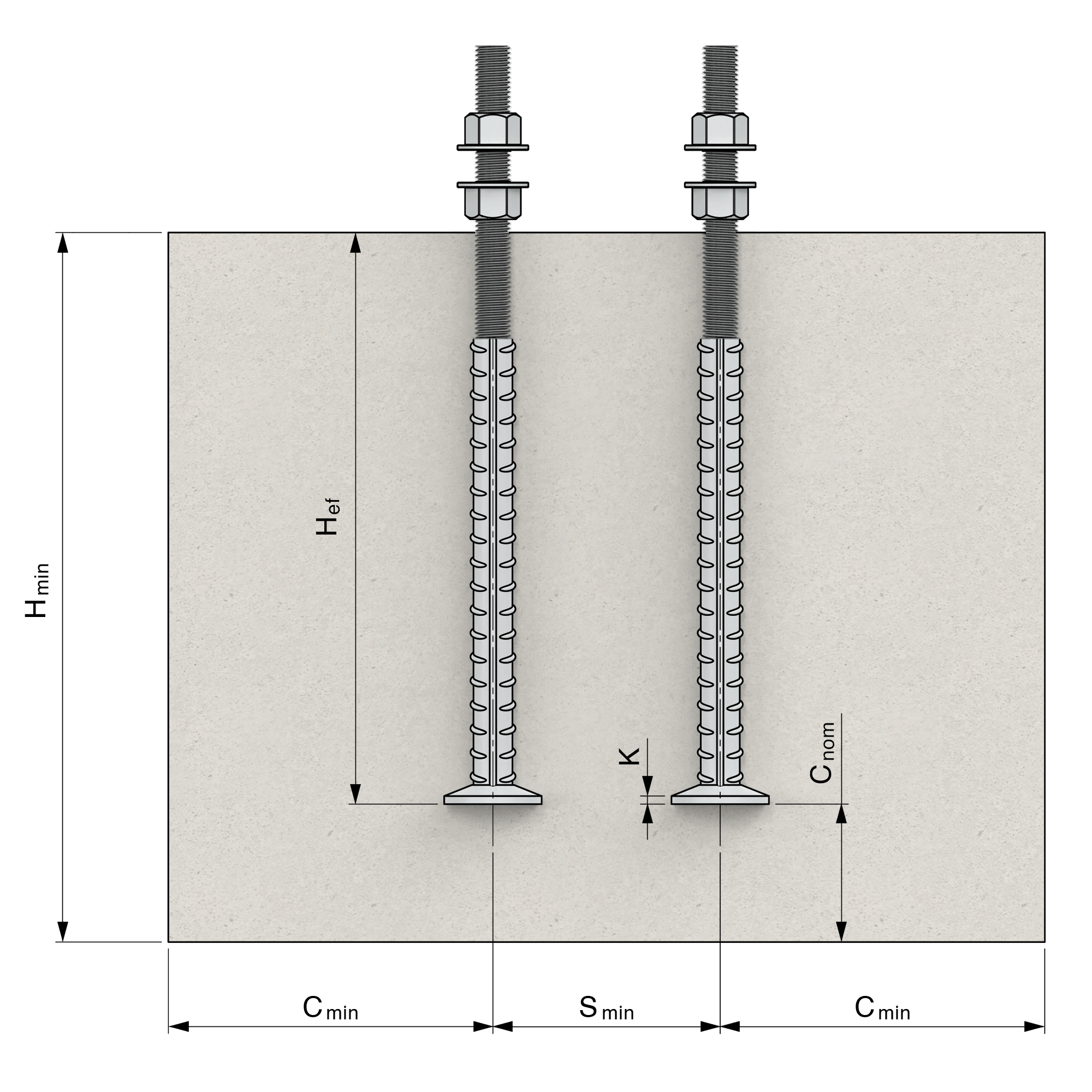 a black and white drawing of two screws on a piece of paper .