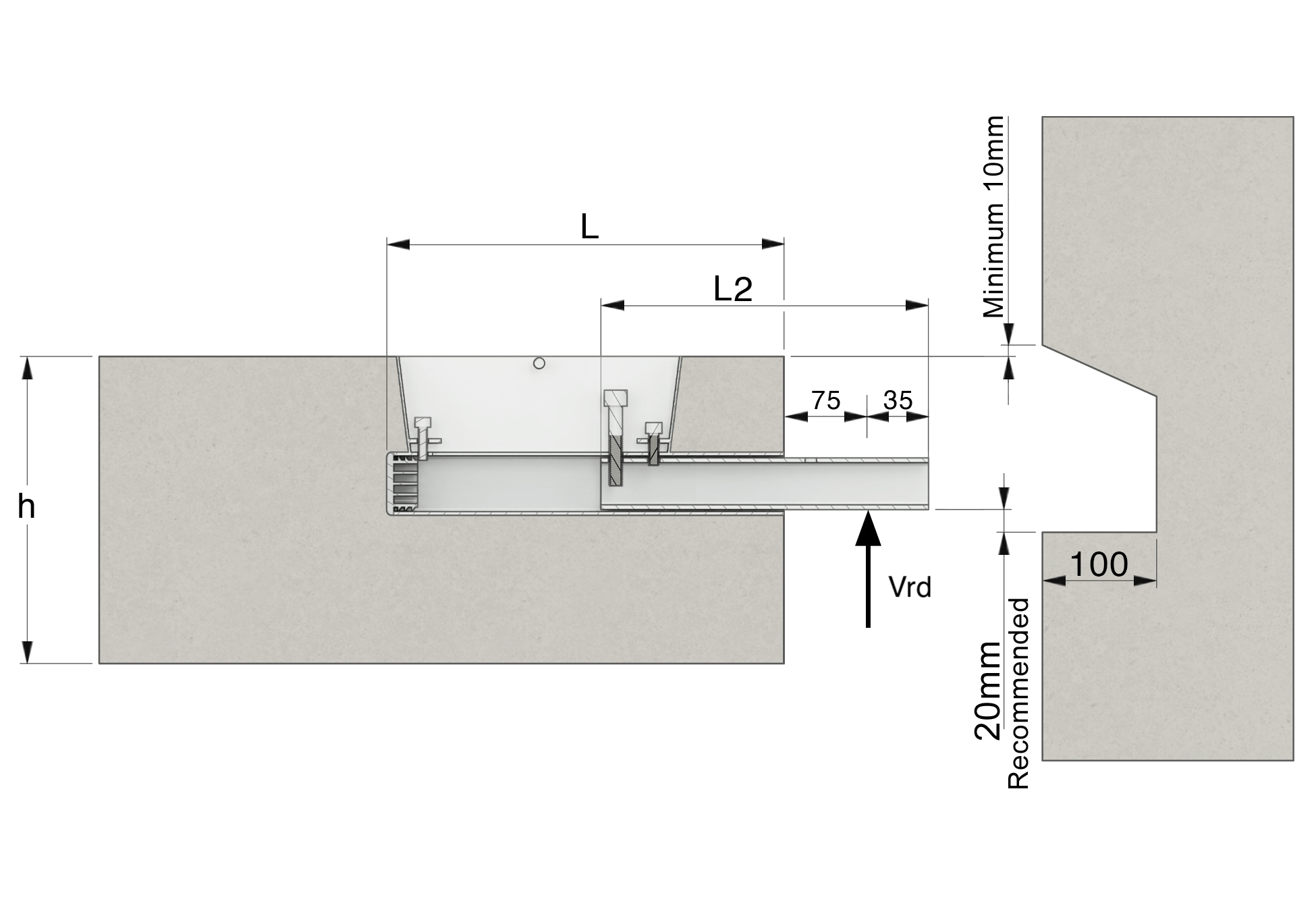 a black and white drawing of a building with the number 100 at the bottom