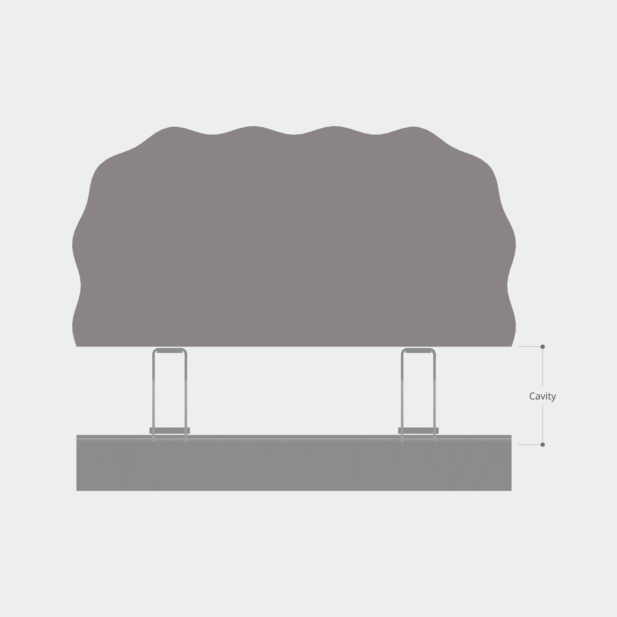 a drawing of a rock with the word cavity below it