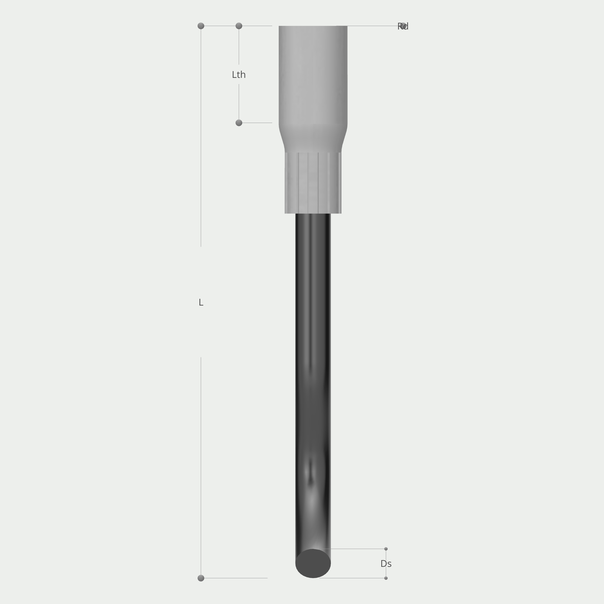 a drawing of a metal pipe with measurements on a white background .