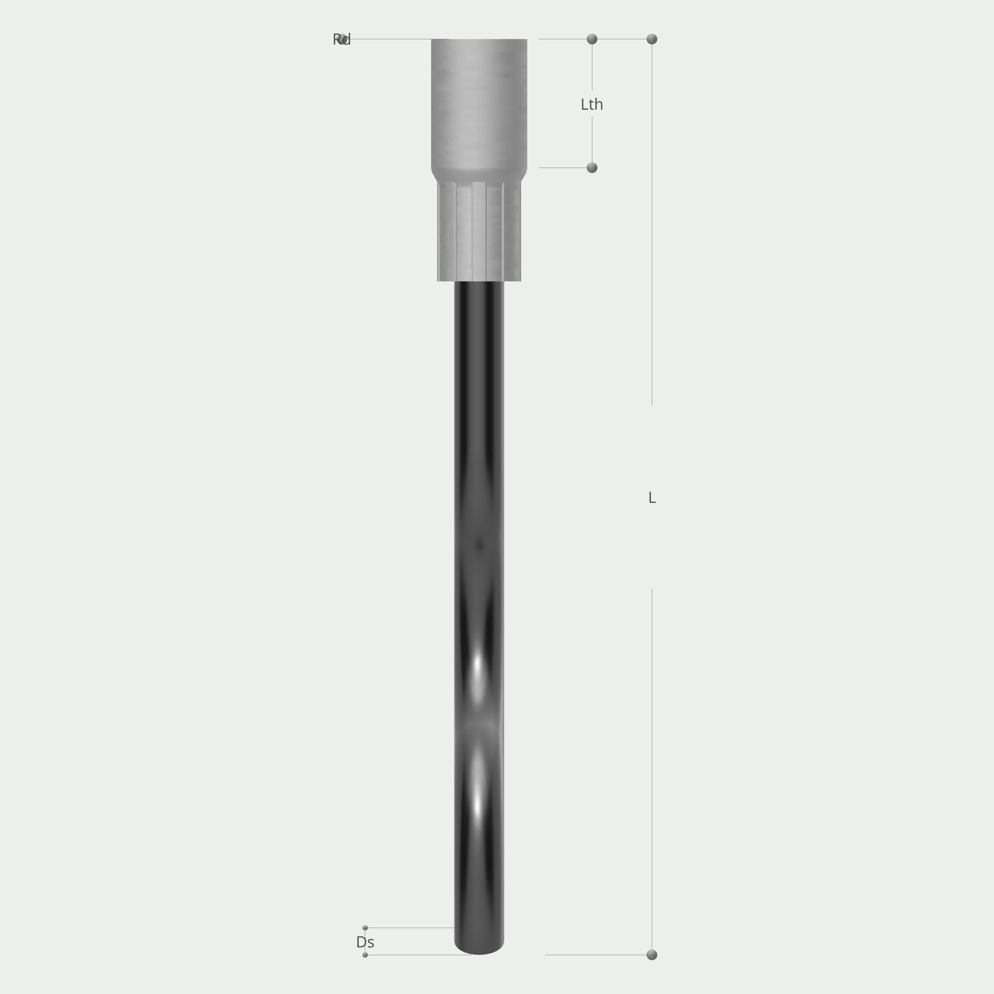 a drawing of a metal pipe with measurements on it