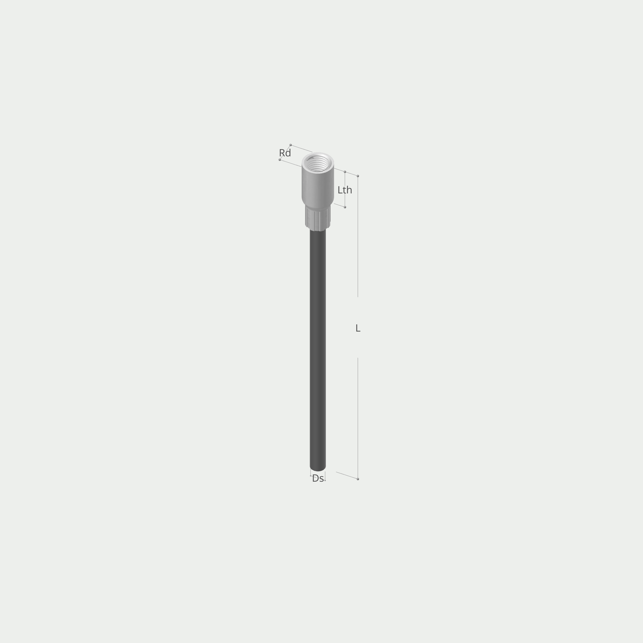 a drawing of a pole with measurements on it