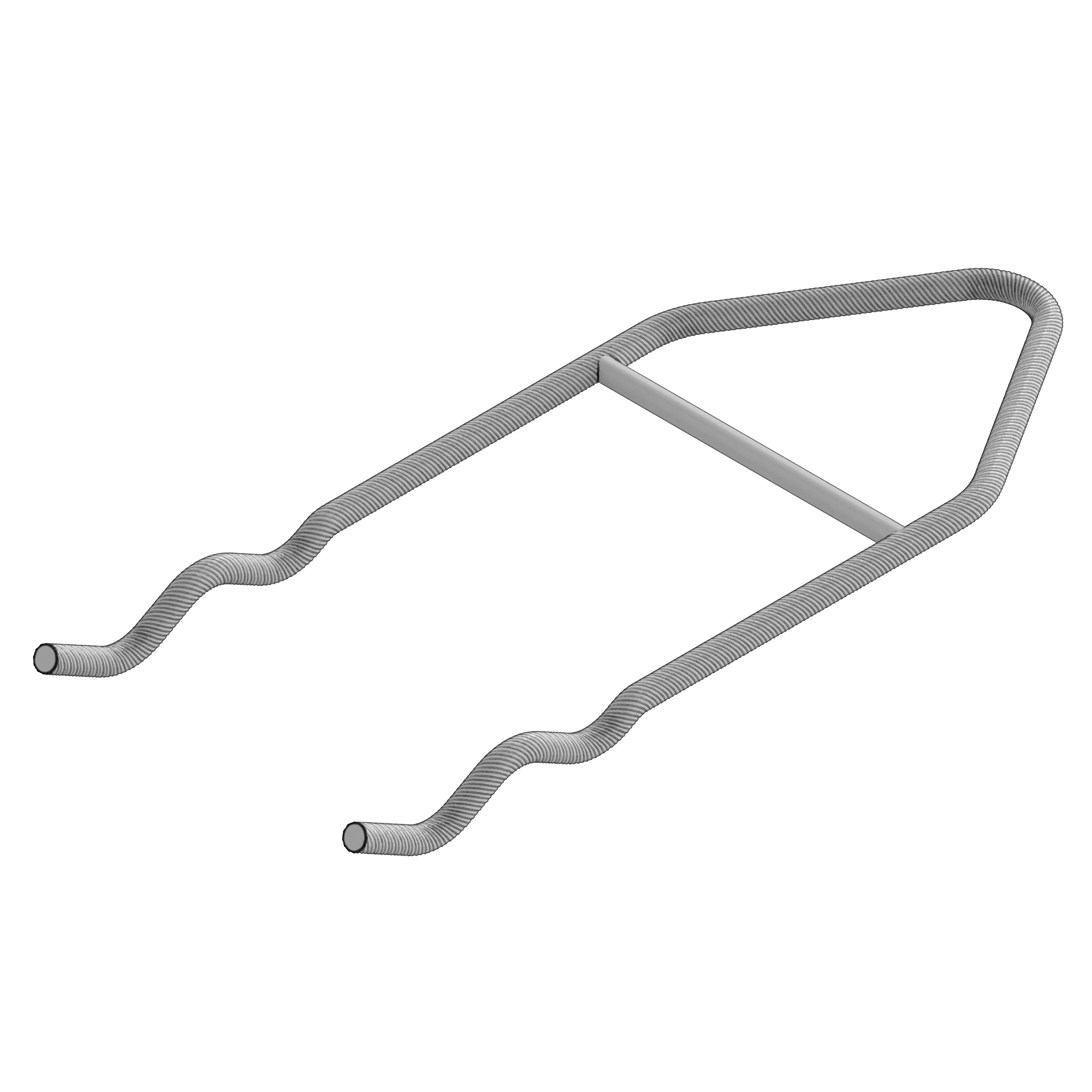 a 3d model of a metal pipe on a black background .
