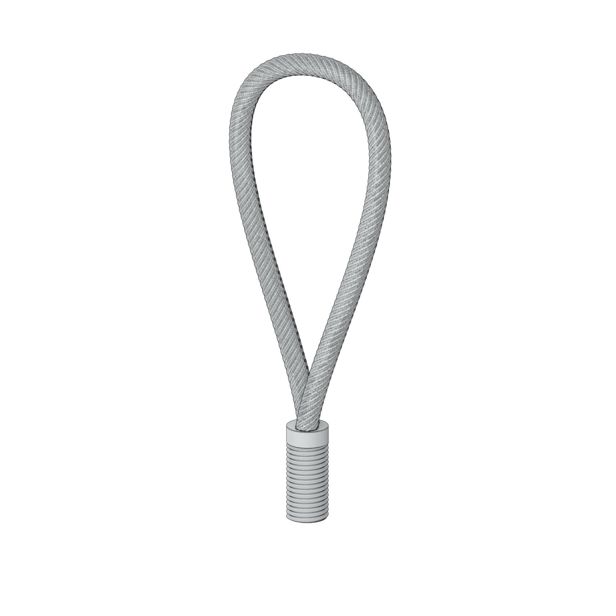 a white rope with a hole in the middle on a black background .