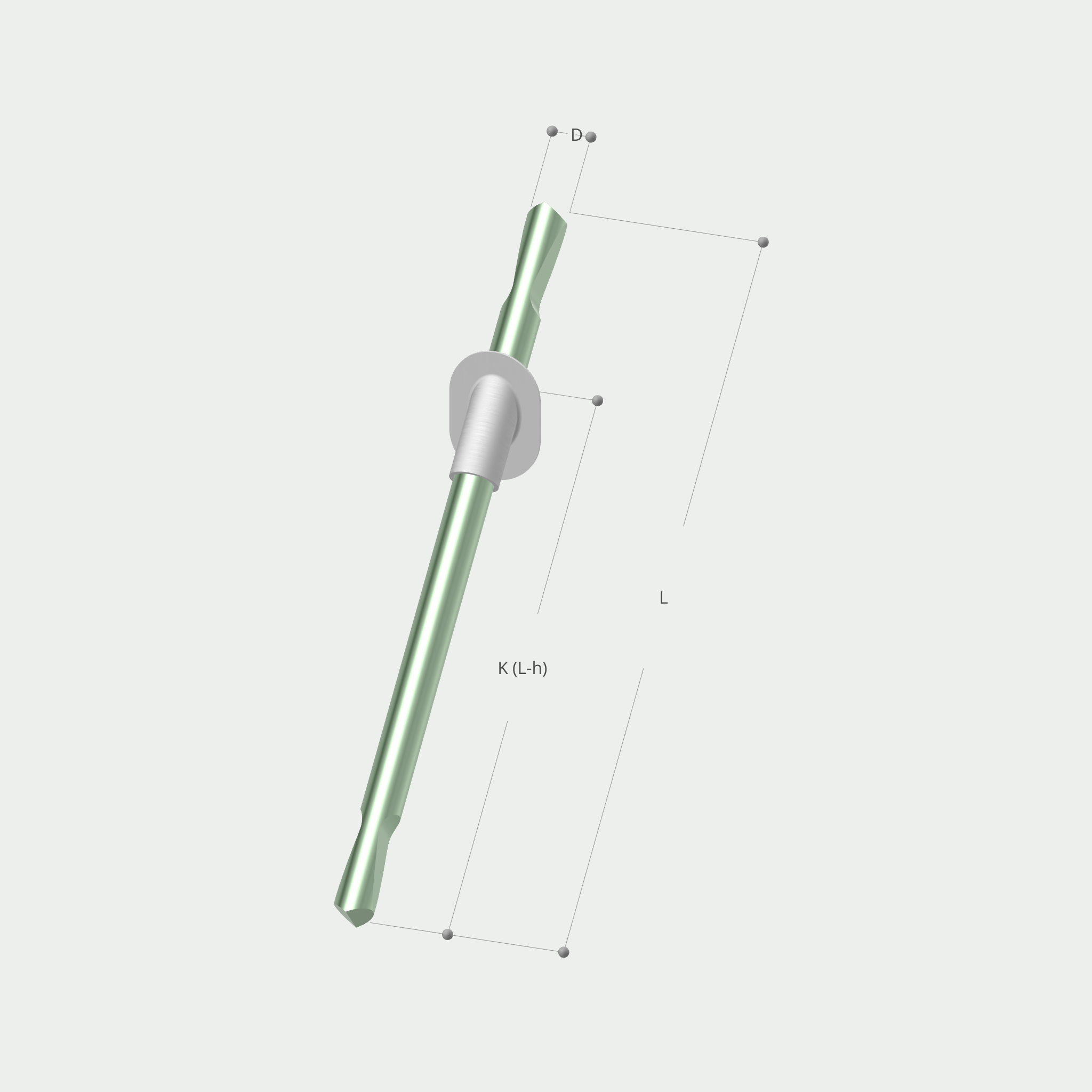 a drawing of a metal object with the letters k and l on it